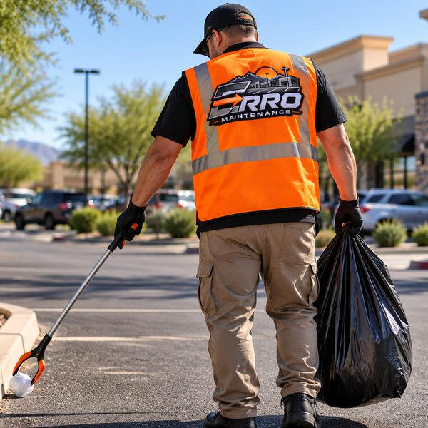Parking Lot Litter Pickup